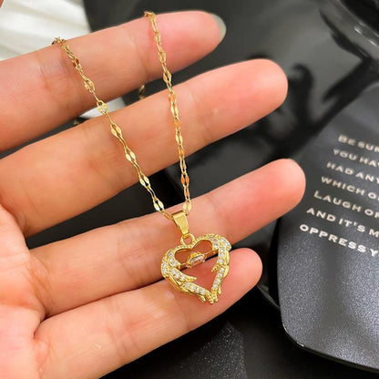 Cheky - Love Smart Necklace Female Phenix Dance In The Sky Cold Style Luxury Temperament Clavicle Chain