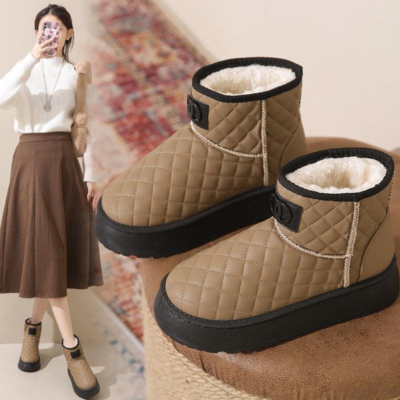 Cheky - Women's Thickened Fleece Plus Size Winter Fashion Boots