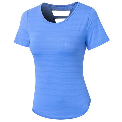 Cheky - Women's Loose Yoga Clothes With Short Sleeves