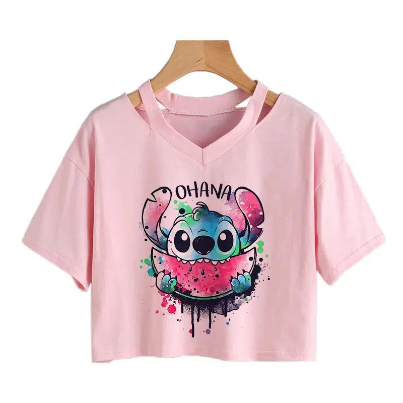 Cheky - Kawaii Stitch Crop Top