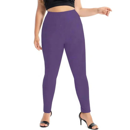 Cheky - Plus Size Leggings For Women Modal Cotton Stretch Elastic Solid Sheer Femme Legin Mujer Pants