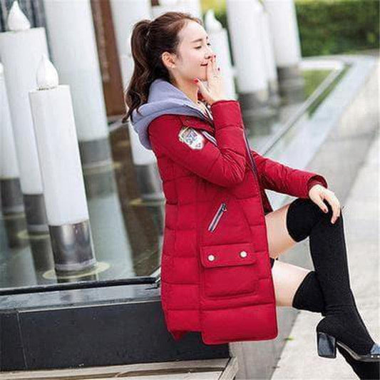 Cheky - autumn and winter new Korean version of the wild cotton coat