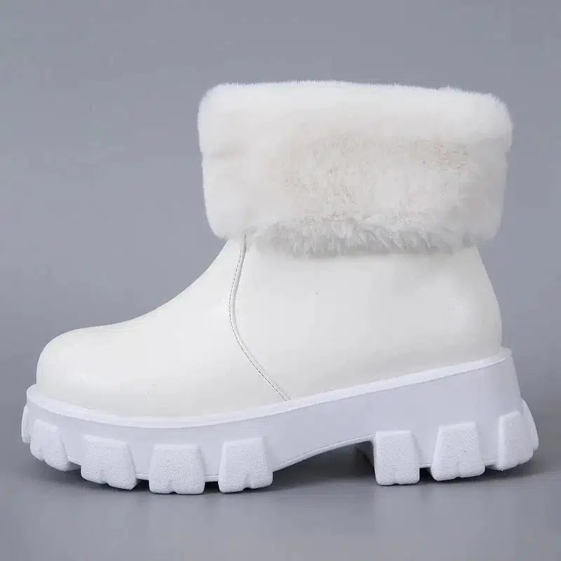 Cheky - Europe And The United States New Spot Sponge Cake Thick-soled Hairy Martin Boots Women