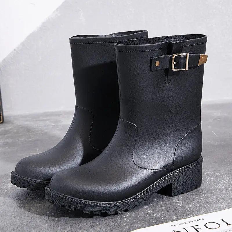 Cheky - Fashion Temperament Non-slip Waterproof Shoes Rubber Rain Boots Women