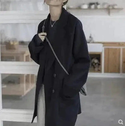 Cheky - Loose-fit reversible cashmere coat