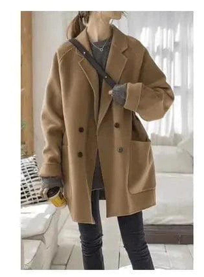 Cheky - Loose-fit reversible cashmere coat