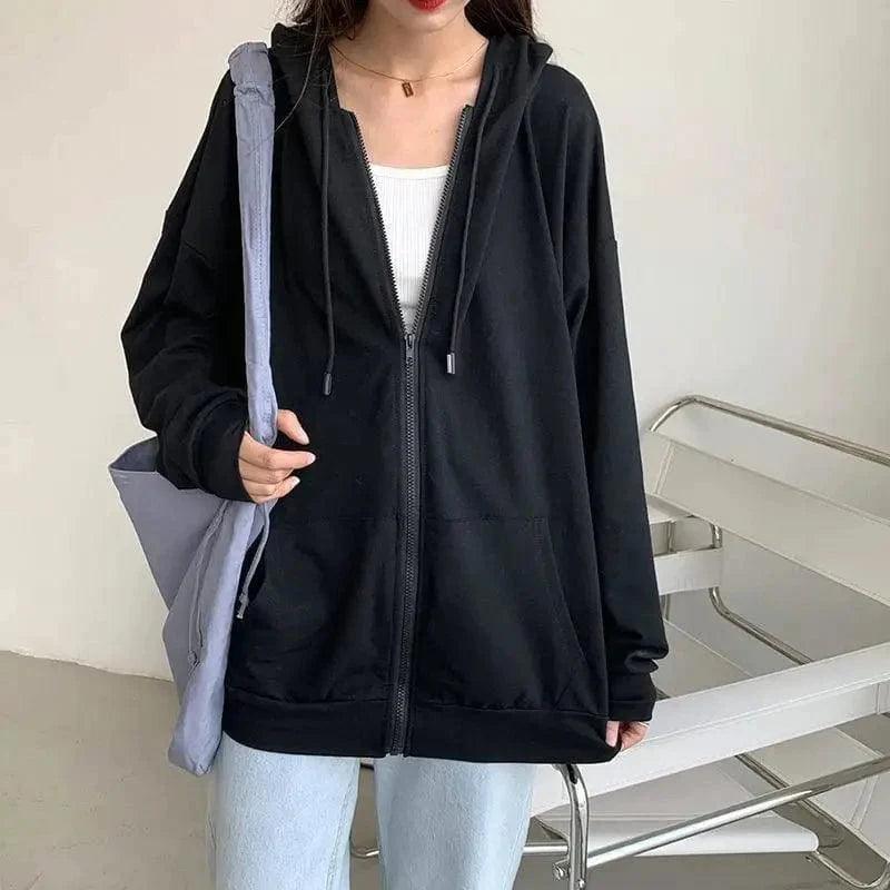 Cheky - New Style Hooded Sweater Women Loose Korean Style Autumn And