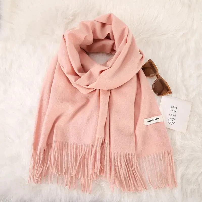 Cheky - Women's Fashionable All-match Cashmere Tassel Double-sided Scarf