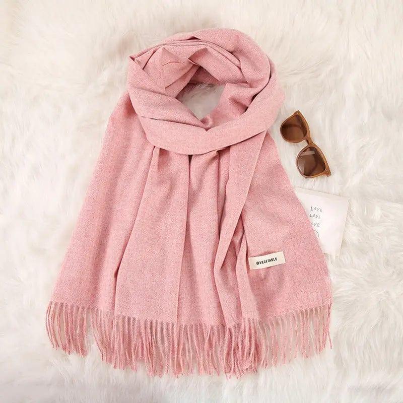 Cheky - Women's Fashionable All-match Cashmere Tassel Double-sided Scarf